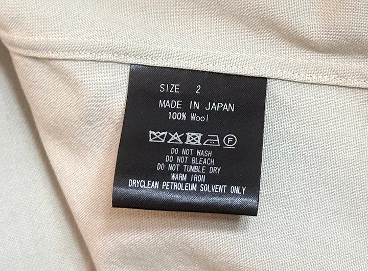 シミ抜き前に衣類の洗濯表示を確認